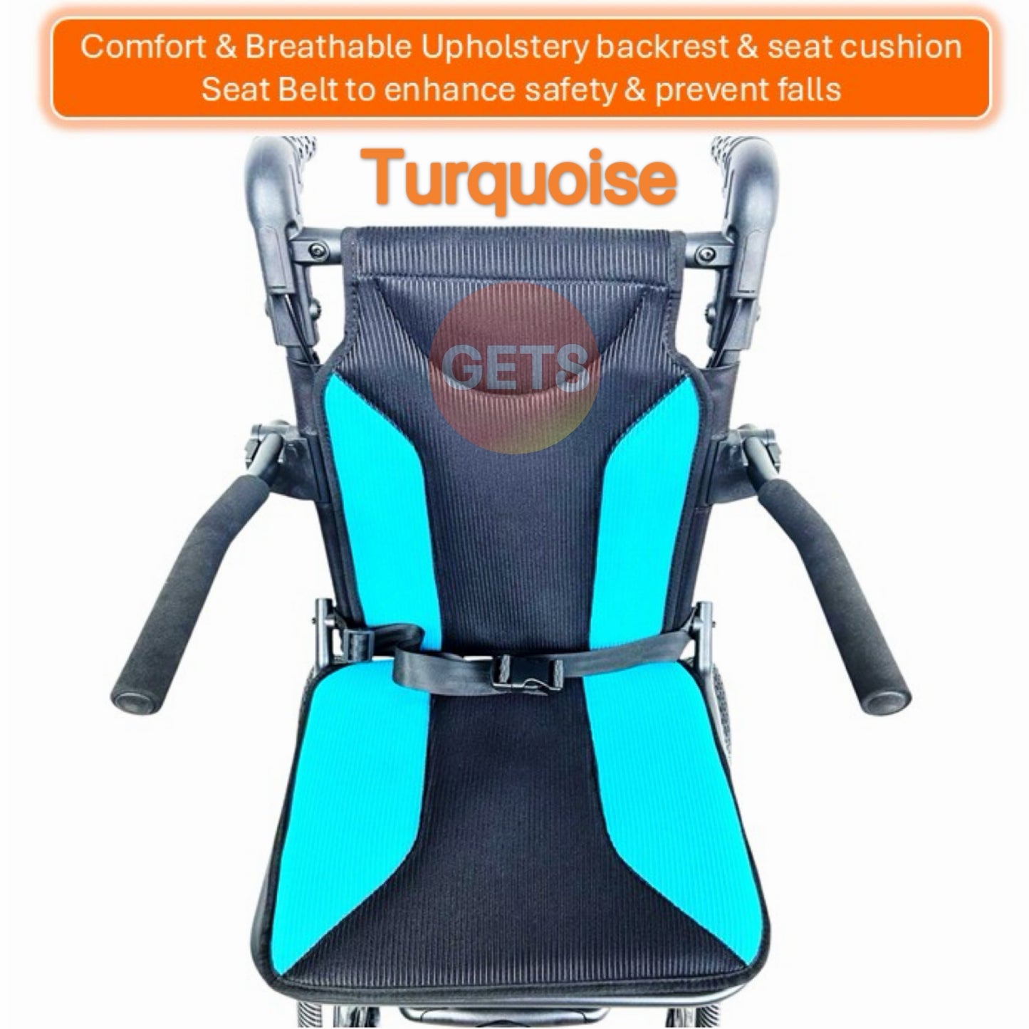 GETS TRAVEL LUXE11 ALUMINIUM PUSHCHAIR ♿️ Foldable, Flip-Back Armrests, Flip-Up Footrest, Retractable Pulling Rod