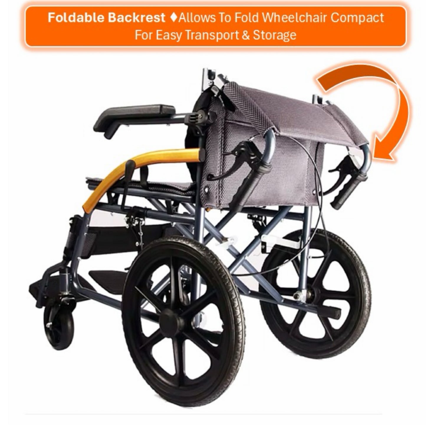 GETS UPLIFT14 PUSHCHAIR ♿️ Foldable Backrest, Flip-Back Armrests, Foldable Legrests, & Removable Cushions
