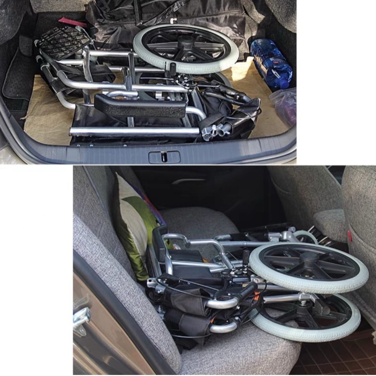 WHEELCHAIR STEEL ALLOY 11KG FOR LOAD 100KG: GETS GSR06S PUSHCHAIR WITH SOLID POLYURETHANE (PU) WHEELS