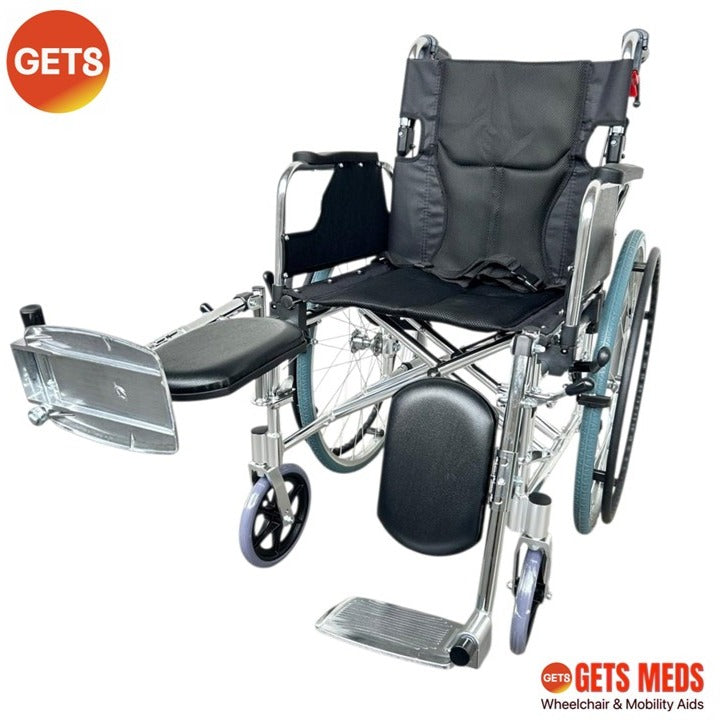 WHEELCHAIR ELEVATING G1908E: GETS ELEVATING WHEELCHAIR ALUMINIUM 14.5KG FOR LOAD 100KG WITH ANTI-TIPPERS