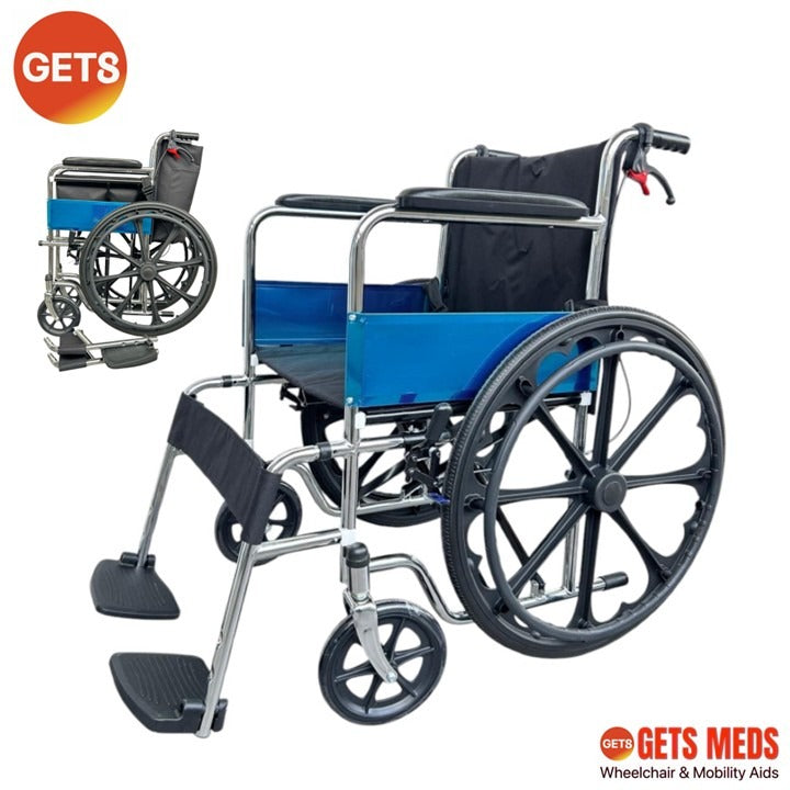 Wheelchair Standard Chrome For load 100kg: GETS D809Y Standard Wheelchair