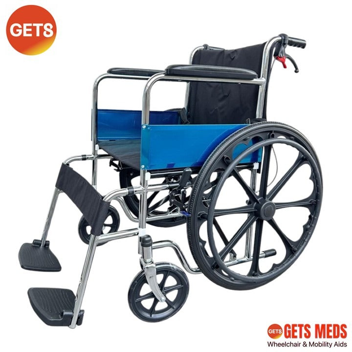 Wheelchair Standard Chrome For load 100kg: GETS D809Y Standard Wheelchair