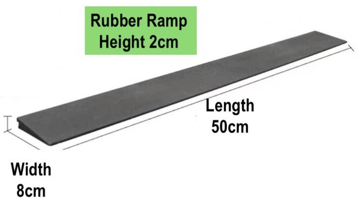 RUBBER RAMPS HEIGHT 1CM TO 6CM: GETS SMALL DIMENSIONS RUBBER RAMPS FOR DOORWAYS & KERBS