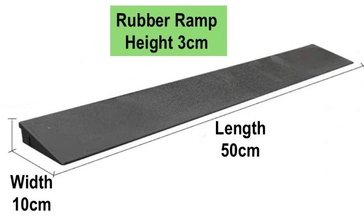 RUBBER RAMPS HEIGHT 1CM TO 6CM: GETS SMALL DIMENSIONS RUBBER RAMPS FOR DOORWAYS & KERBS