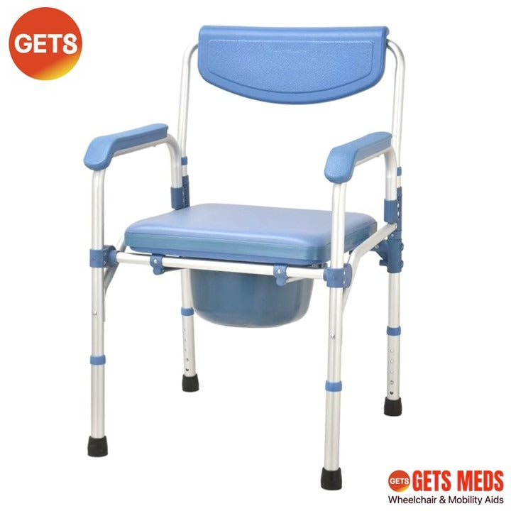 Shower Commode Chair Aluminium 6.3kg: GETS G608B