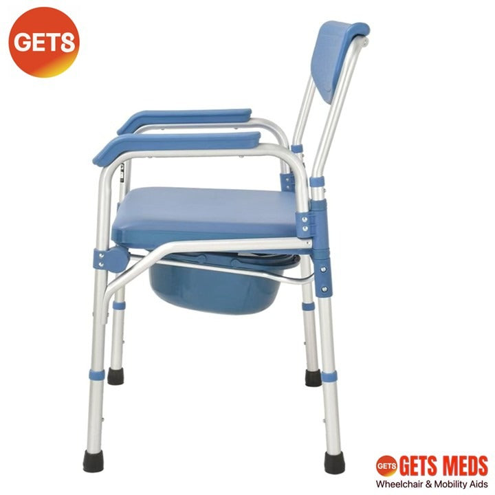 Shower Commode Chair Aluminium 6.3kg: GETS G608B