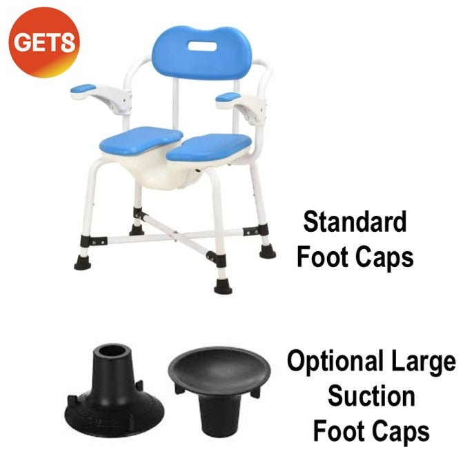 SHOWER CHAIR G669HD FLIP-UP ARMRESTS & HEIGHT ADJUSTABLE FOR LOAD 125KG: GETS SHOWER CHAIR 5.5KG ALUMINIUM RUST PROOF