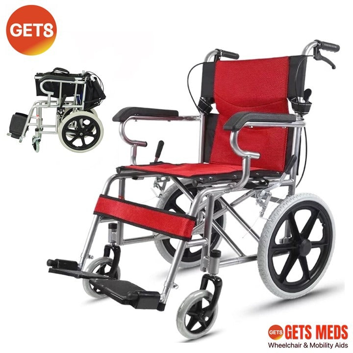 WHEELCHAIR GSR06S: GETS EASY PUSHCHAIR 11KG WITH SOLID POLYURETHANE (PU) WHEELS