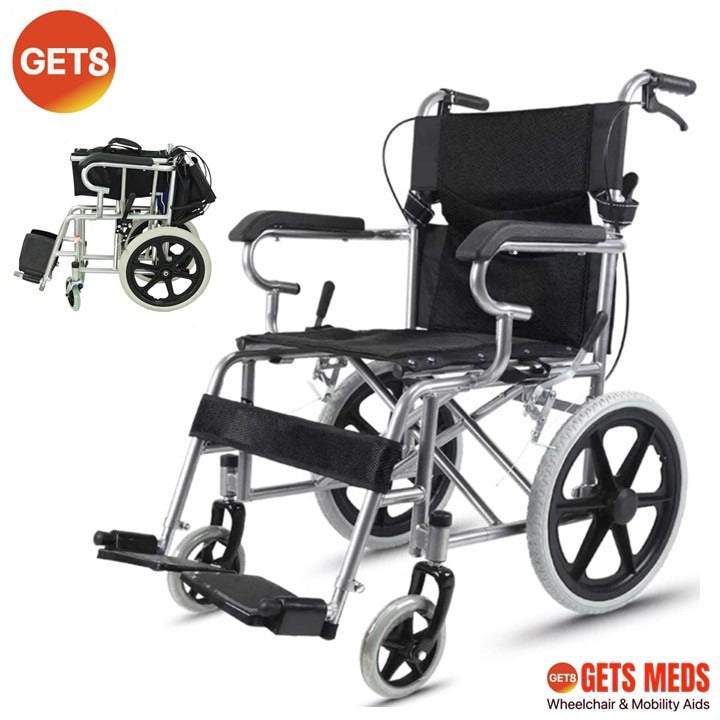 WHEELCHAIR GSR06S: GETS EASY PUSHCHAIR 11KG WITH SOLID POLYURETHANE (PU) WHEELS