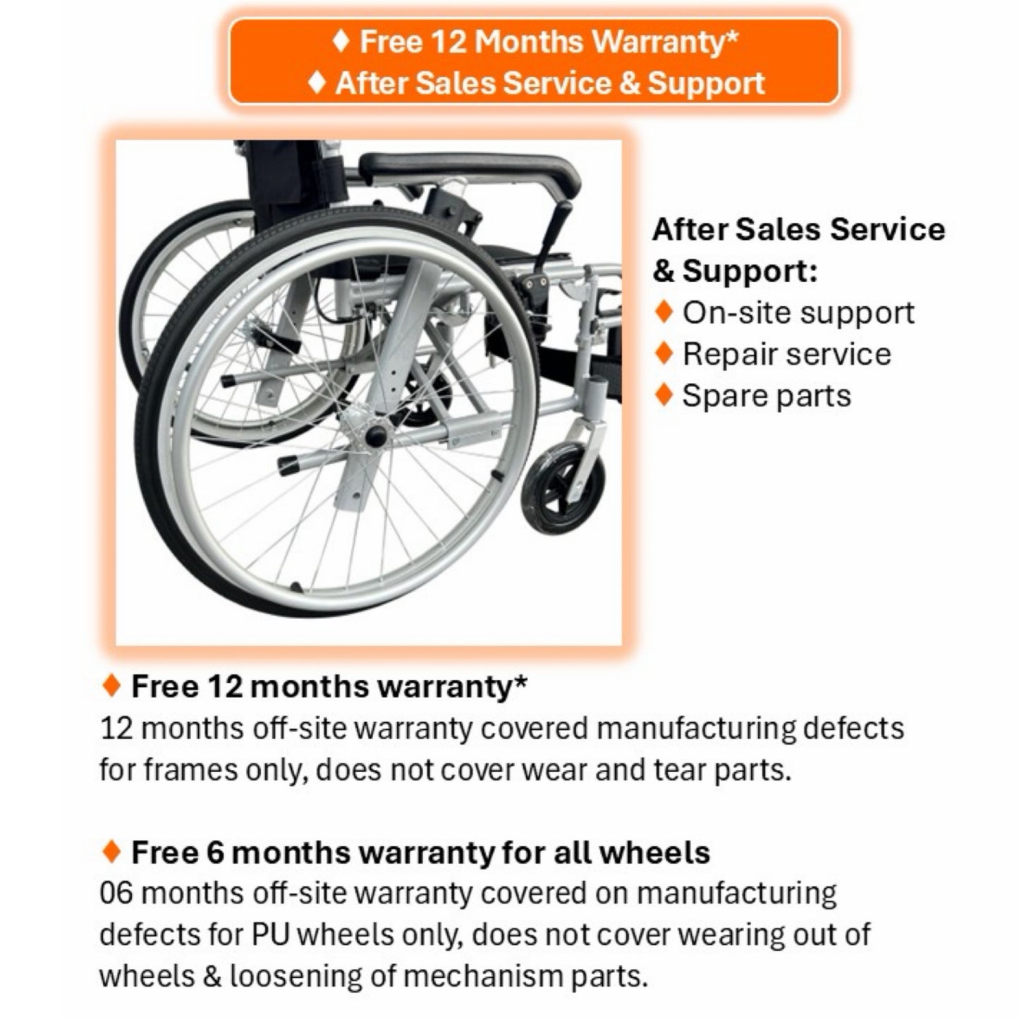 GETS VERSA LITE22 ALUMINIUM PUSHCHAIR ♿️ Backrest Foldable, Height-Adjustable PU Armrests, Flexible-Detachable Legrests, Detachable Rear Wheels, Self-Propelled