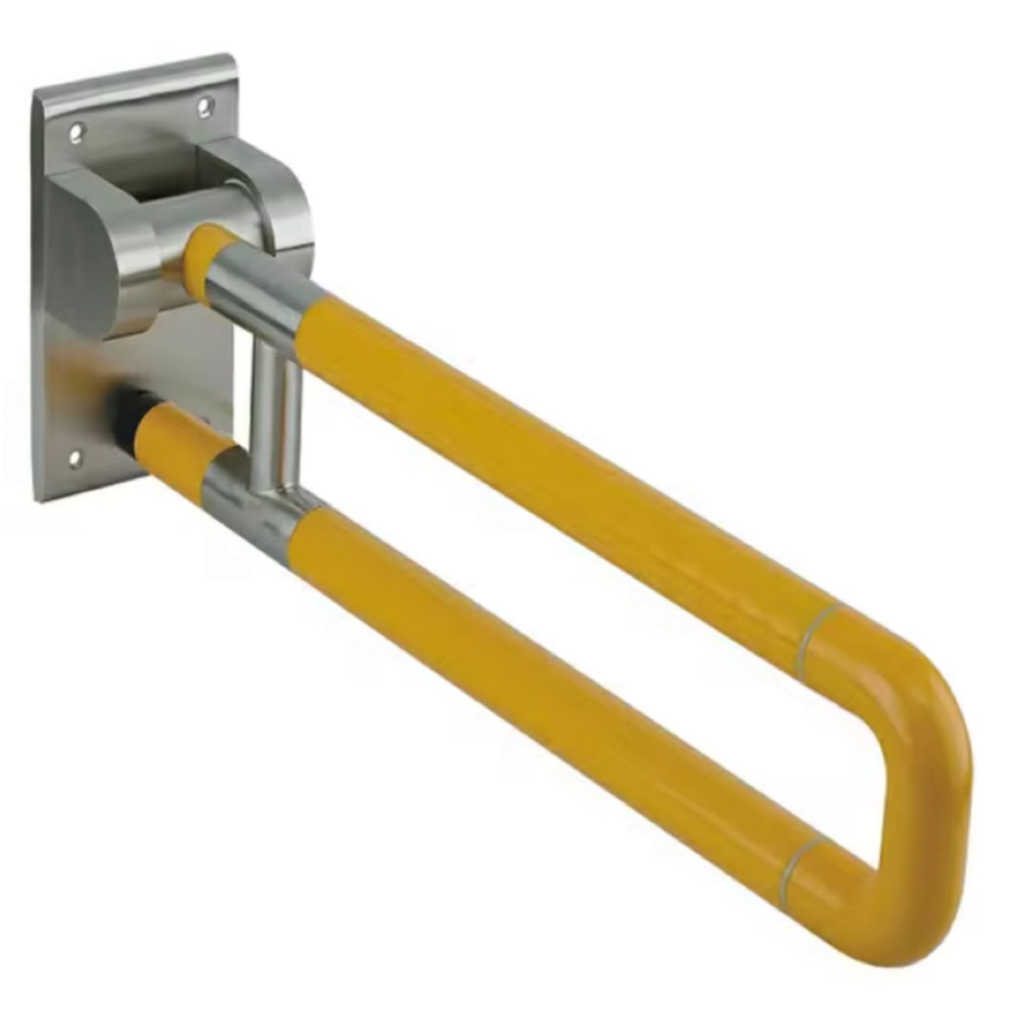 Folding Grab Bars U-Shaped: GETS Folding Grab Bars For Toilet, Stainless Steel + ABS, Upgraded With Stainless Steel Connector