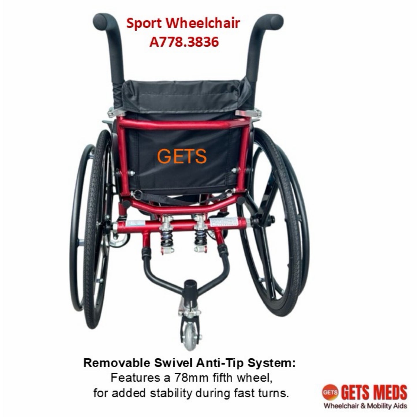 Aluminium Wheelchair ♿️ Manual Sport Wheelchair, Lightweight & Foldable