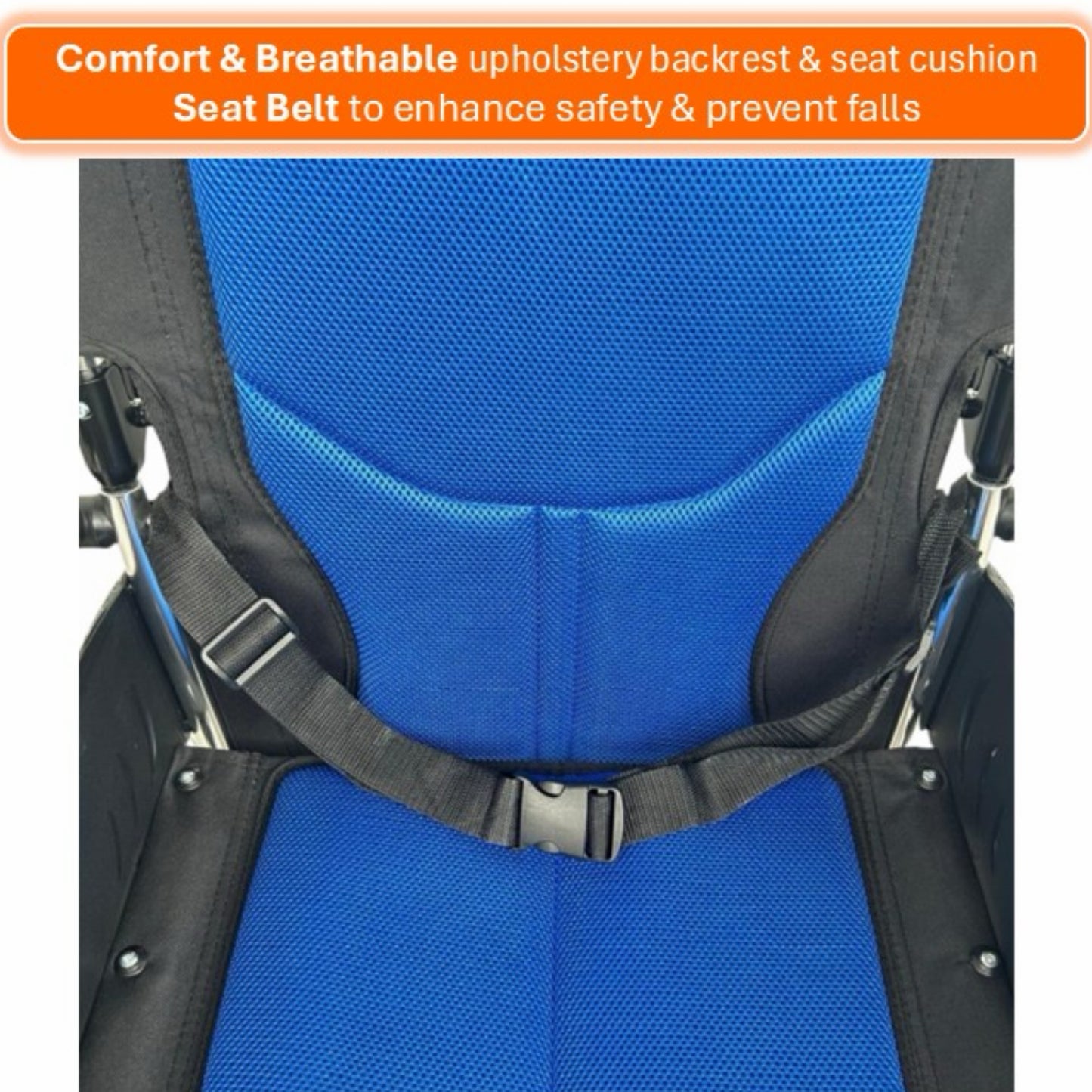 GETS STD863 ALUMINIUM WHEELCHAIR ♿️ Foldable Backrest, Fixed Armrests, Foldable Legrests, Anti-Tippers, Self-Propelled
