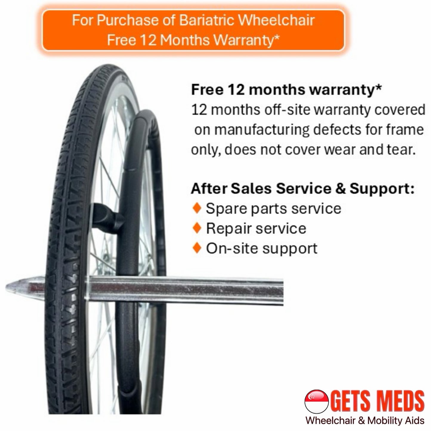 GETS LARGE WHEELCHAIR FOR USER WEIGHT 150KG ♿️ Foldable Backrest, Flip-Back PU Armrests, Elevating & Detachable Legrests, Removable Cushion, Anti-Tippers