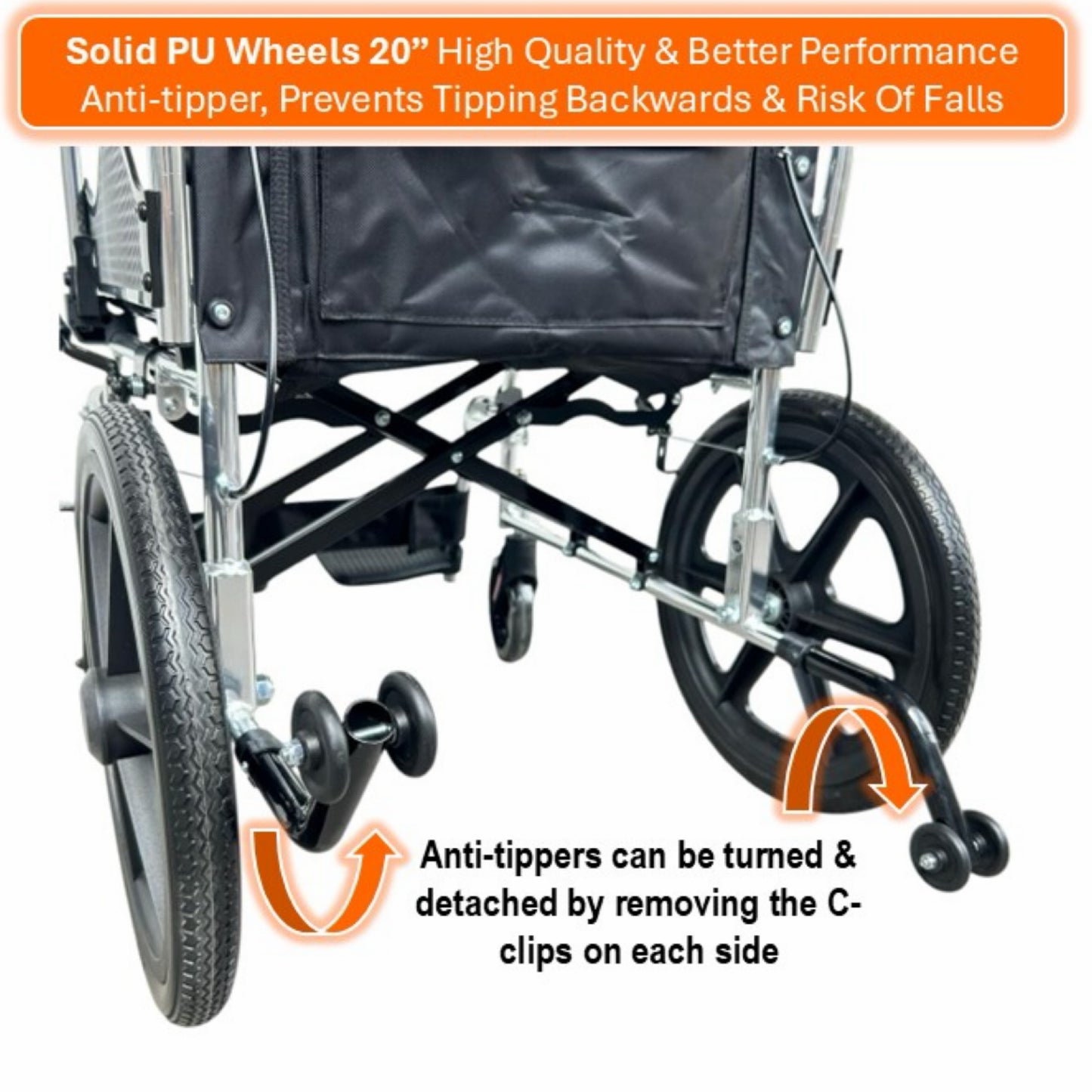 GETS FLEXI865.14 ALUMINIUM WHEELCHAIR ♿️ Foldable Backrest, Flip-Back Armrests, Detachable Legrests, Ant-Tippers