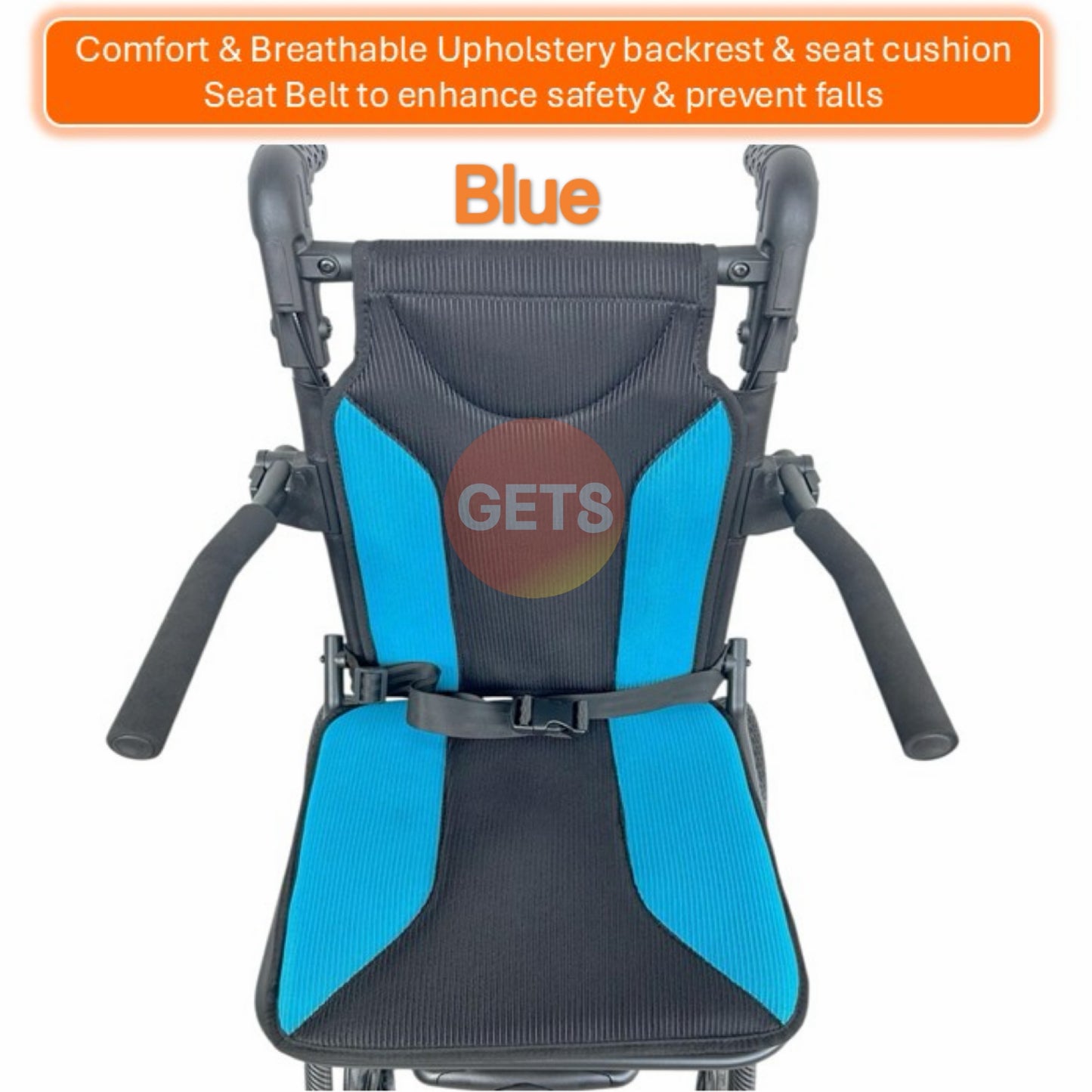 GETS TRAVEL LUXE11 ALUMINIUM PUSHCHAIR ♿️ Foldable, Flip-Back Armrests, Flip-Up Footrest, Retractable Pulling Rod
