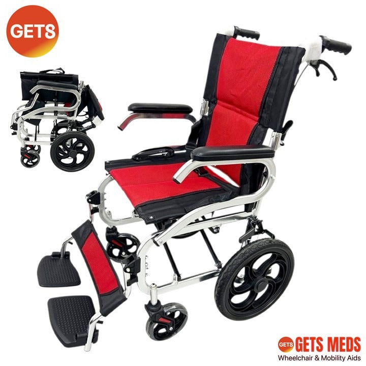 WHEELCHAIR P861C LIGHTWEIGHT & COMPACT 10KG: GETS COMPACT LITE ALUMINIUM PUSHCHAIR FOR LOAD 100KG