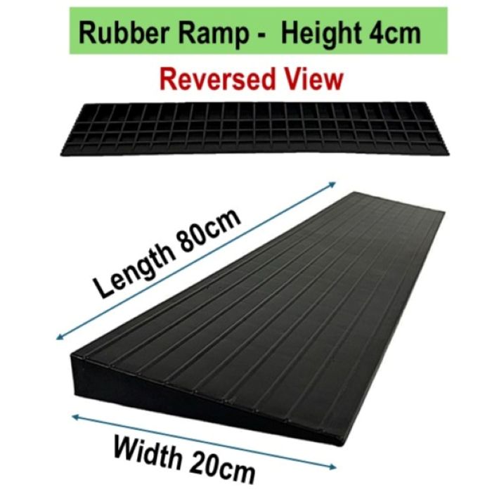 RUBBER RAMPS HEIGHT 1CM TO 6CM: GETS SMALL DIMENSIONS RUBBER RAMPS FOR DOORWAYS & KERBS