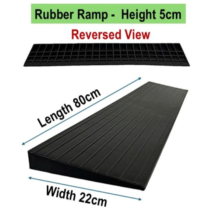 RUBBER RAMPS HEIGHT 1CM TO 6CM: GETS SMALL DIMENSIONS RUBBER RAMPS FOR DOORWAYS & KERBS