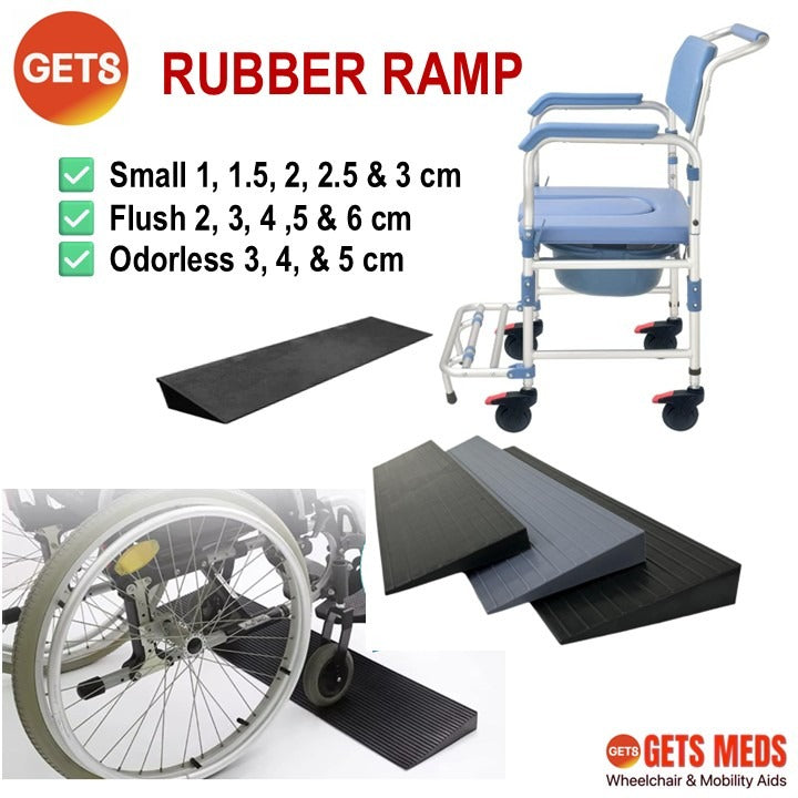 RUBBER RAMPS HEIGHT 1CM TO 6CM: GETS SMALL DIMENSIONS RUBBER RAMPS FOR DOORWAYS & KERBS