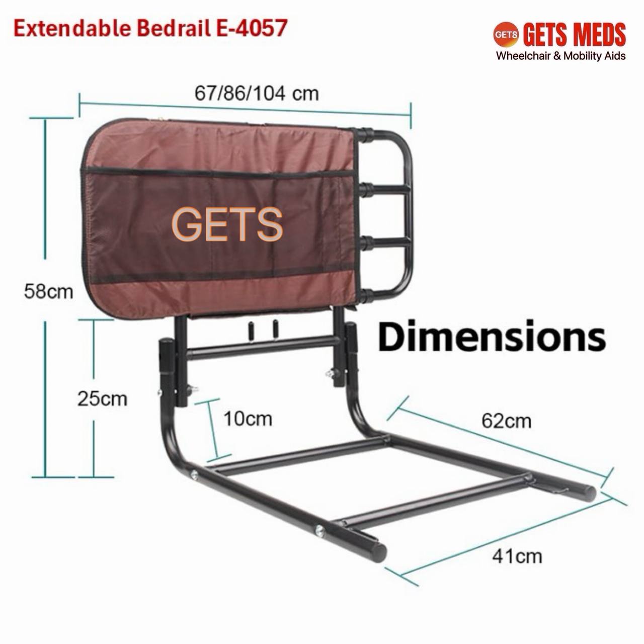 GETS Bedrail ♿️ Extendable Safety Bedrail E4057