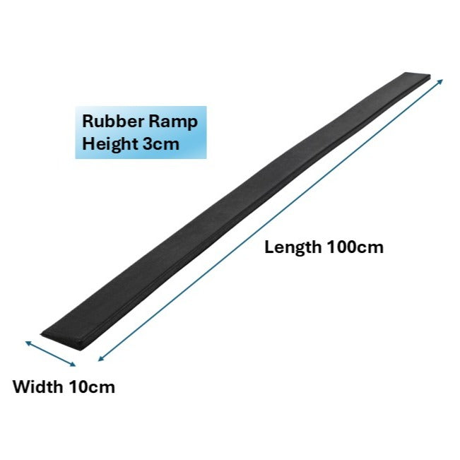 RUBBER RAMPS HEIGHT 1CM TO 6CM: GETS SMALL DIMENSIONS RUBBER RAMPS FOR DOORWAYS & KERBS